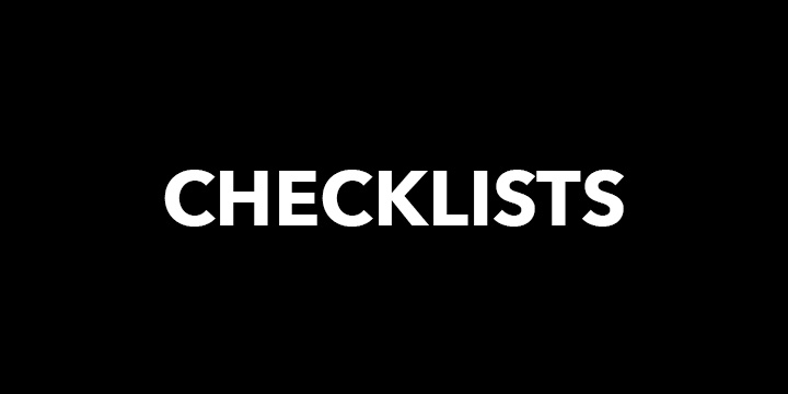 Checklists section, black button
