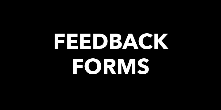 Feedback Forms section, black button