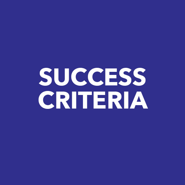 Success Criteria purple button