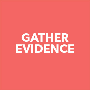 gather evidence pink button