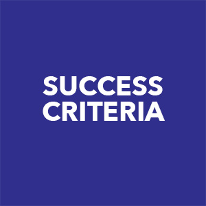 Success Criteria purple button
