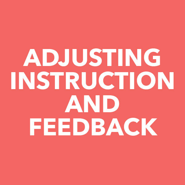 Adjusting Instruction and Feedback Pink Button